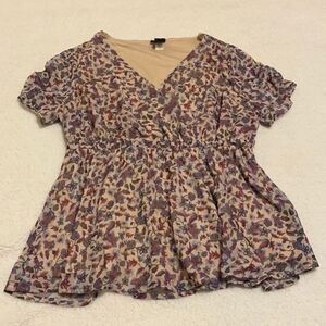 Torrid floral v neck blouse 00 M/L